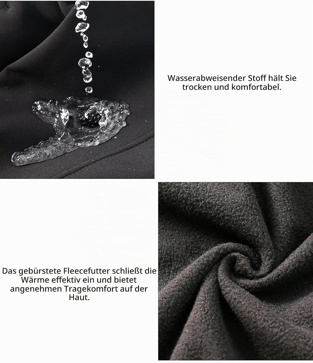 Little Donkey Andy Softshelljacke für Damen mit abnehmbarer Kapuze, Fleecefutter und Wasserabweisend