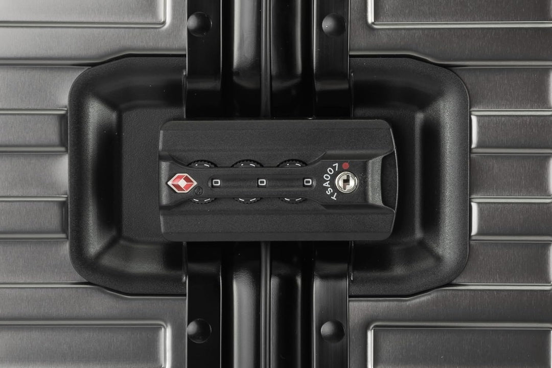 Travelhouse Tokyo Alu Reisekoffer Graphit S-55cm & M-66cm Hartschalenkoffer Reise Trolley Koffer Set