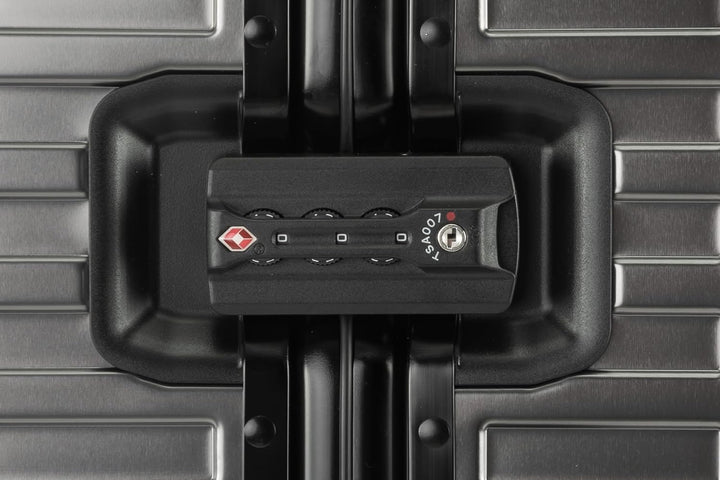 Travelhouse Tokyo Alu Reisekoffer Graphit S-55cm & M-66cm Hartschalenkoffer Reise Trolley Koffer Set