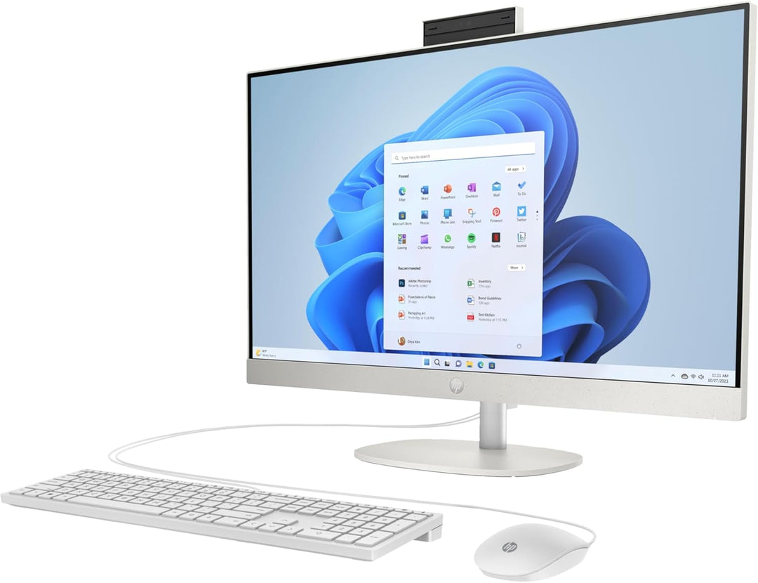 HP All-in-One Desktop-PC | 27" FHD Display | AMD Ryzen 3 7320U | 8 GB DDR5 RAM | 512 GB SSD | AMD Ra