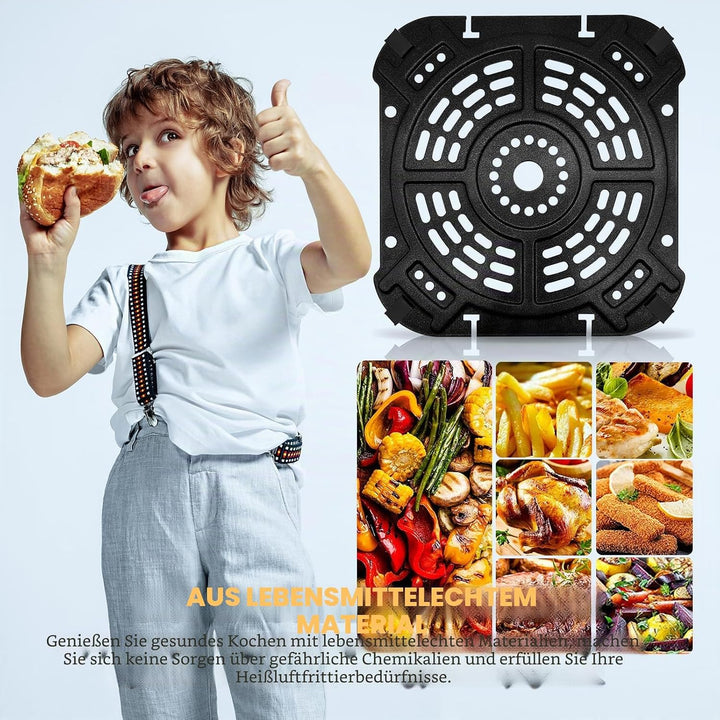 GXF Grillplatte für Heissluftfritteuse für Ninja AF180UK Air Fryer Pro XL 6-in-1 6.2L, 21.6x20.3 cm