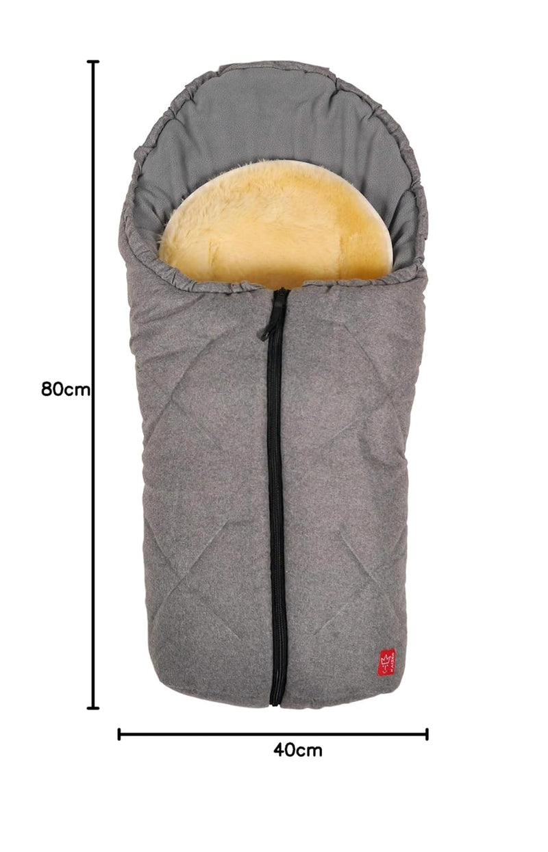 Kaiser 65355324 Babyschalenfusssack Little Sheepy, antracite melange, grau anthracite melange, anthr