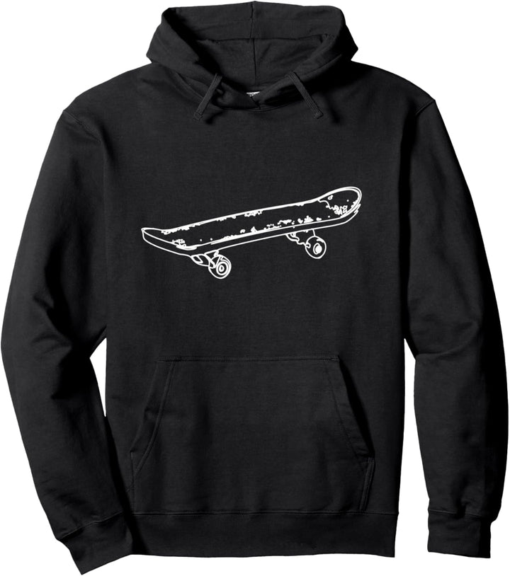 Jungen Skateboard Skizze Skater Skateboarder Pullover Hoodie