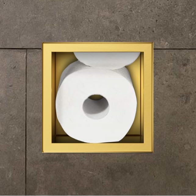 Balneo Toilettenpapierspender mit Magazin für 6 Rollen, Toilettenpapierhalter für Badzimmer, Install