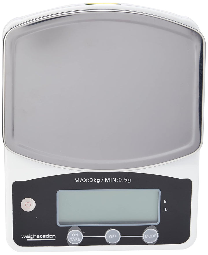 Vogue Digitale kleine Plattformwaage (nicht gestempelt) 3kg Grad. 0,5 g kg/lb, 80 x 178 x 225 mm