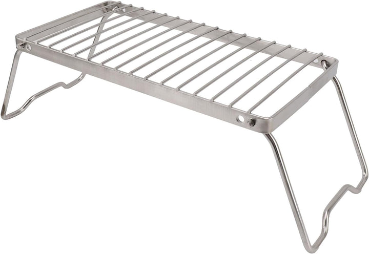 Klappbarer Lagerfeuergrill (Höhenverstellbar) klappbarer grillrost edelstahl Feuerstellen-Grillrost