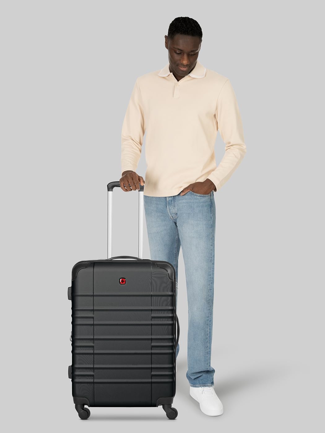 WENGER Check-in Koffer für Damen und Herren | mittelgrosser Trolley 46 x 26 x 65 cm aus hochwertigem