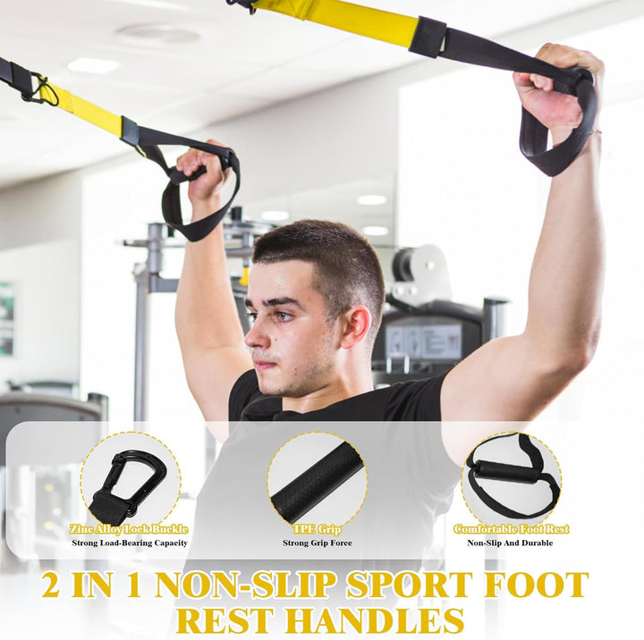 Schlingentrainer, Sling Trainer Set, Verstellbarer, Suspension Trainer mit Türanker, Slingtrainer Bä