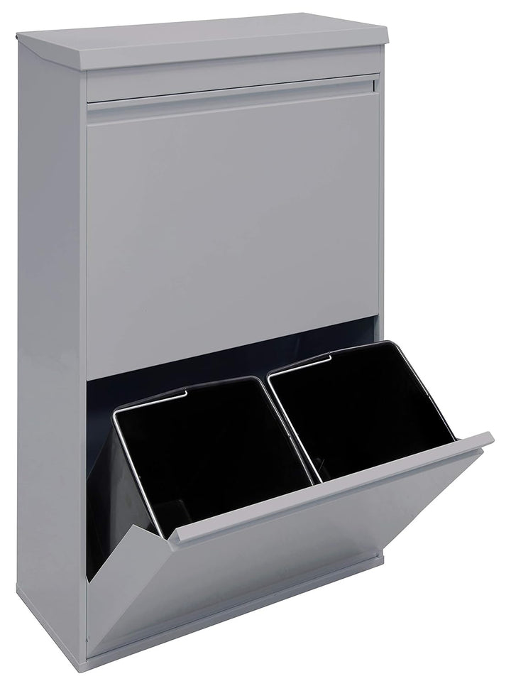 ARREGUI Top CR622-B2 Mülltrennsystem aus Stahl mit Aufbewahrungsbox mit Deckel | 4 Fächer Mülleimer
