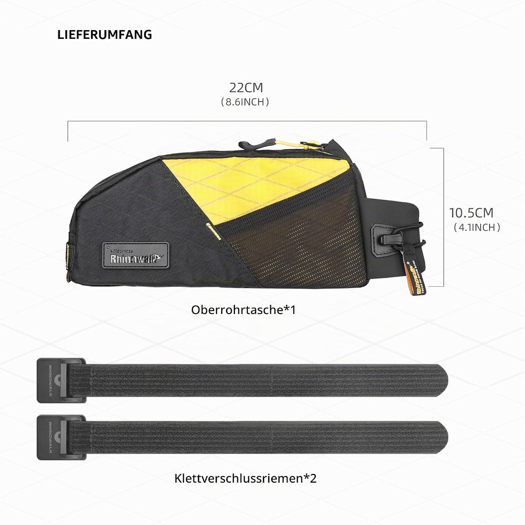 Rhinowalk Fahrradrahmentasche 1,2L – wasserdichte Lenkertasche mit Handyhalterung, kleine Fronttasch