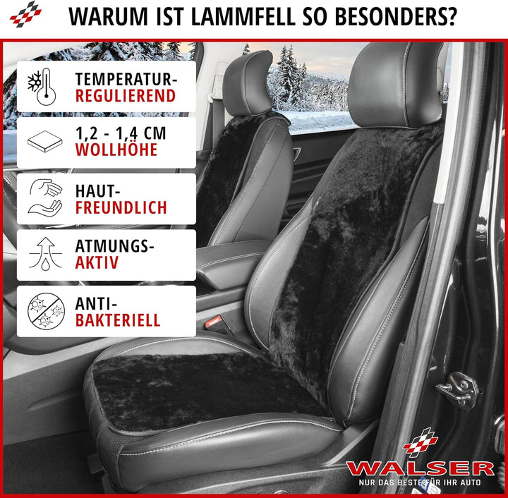Walser Autositzbezug Lammfell, Lammfellbezug Cosmo, Autoschonbezug Lammfell, Autositzauflage Lammfel