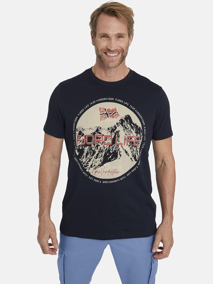 Jan Vanderstorm Herren T-Shirt Benyamin XXL Grosse Grössen Dunkelblau, XXL Grosse Grössen Dunkelblau