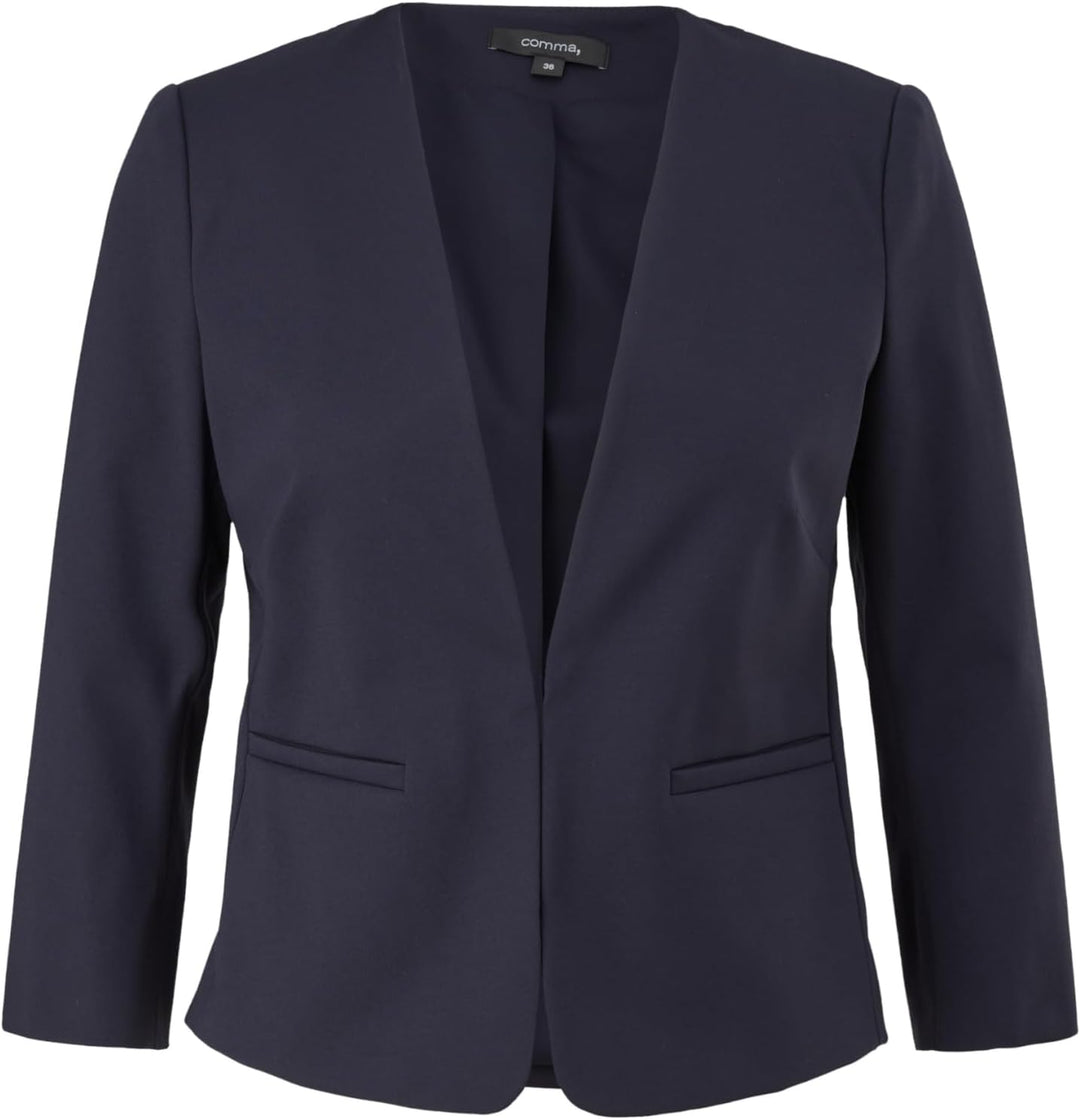 comma Blazer mit kurzem Schnitt, 5976 Blau