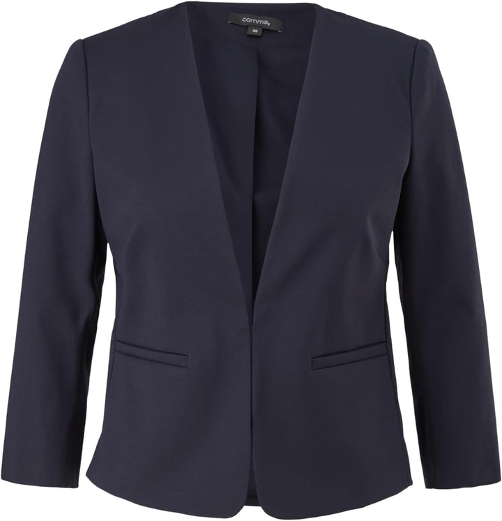 comma Blazer mit kurzem Schnitt, 5976 Blau