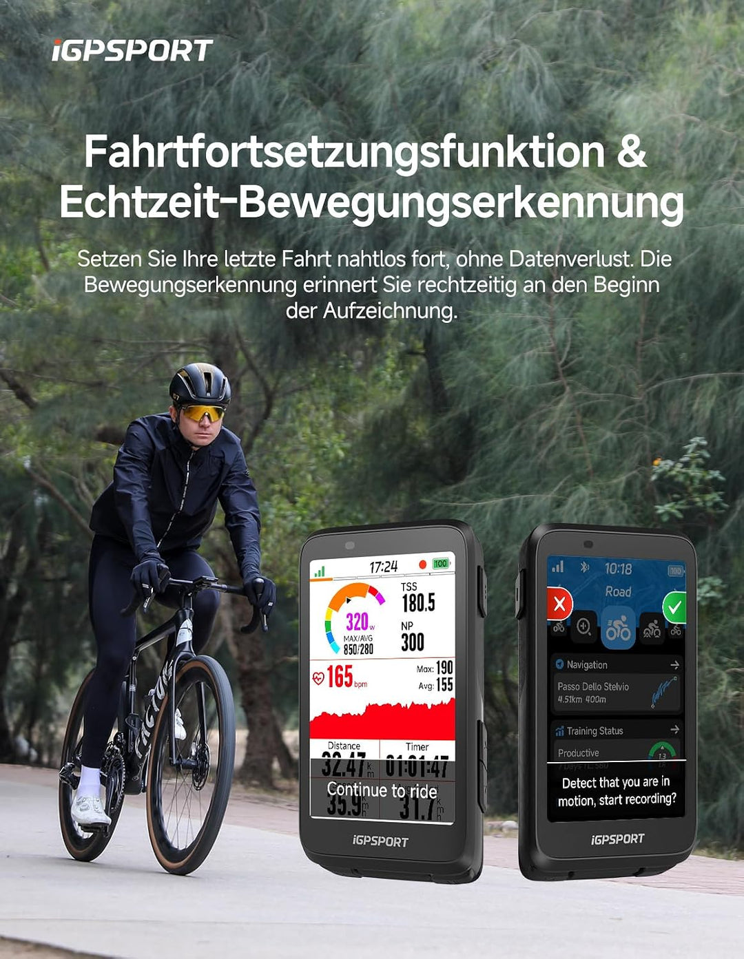 iGPSPORT BiNavi Fahrradcomputer Kabellos, 3,5&