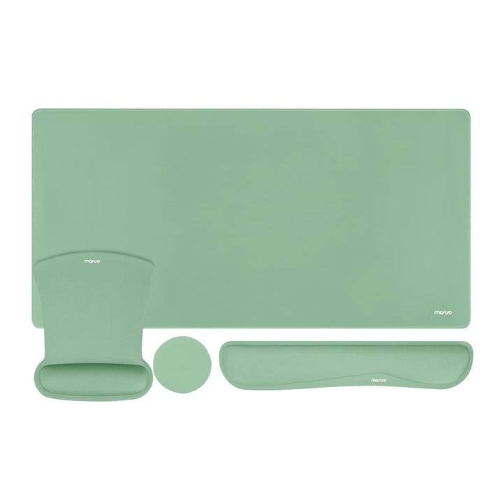 MOSISO Mauspad Set,Grosses Gaming Pad&Tastatur Handballenauflage&Maus Handgelenkstütze&Untersetzer,E