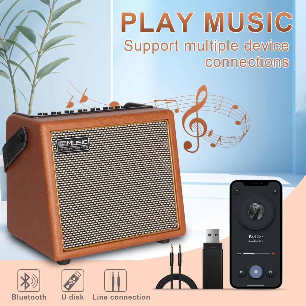 Coolmusic BP Sing Karaoke Maschine mit 1 Mikrofones, Tragbaren Bluetooth Lautsprecher mit OTG Unters