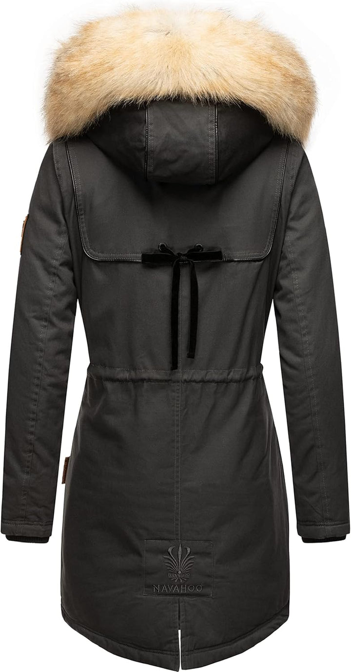 Navahoo Damen Warmer Winterparka mit Kapuze Bombii XS-XXL XS Anthracite, XS Anthracite