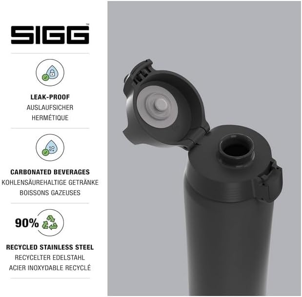 SIGG - Edelstahl Trinkflasche - Shield ONE - Für Kohlensäurehaltige Getränke Geeignet - Auslaufsiche