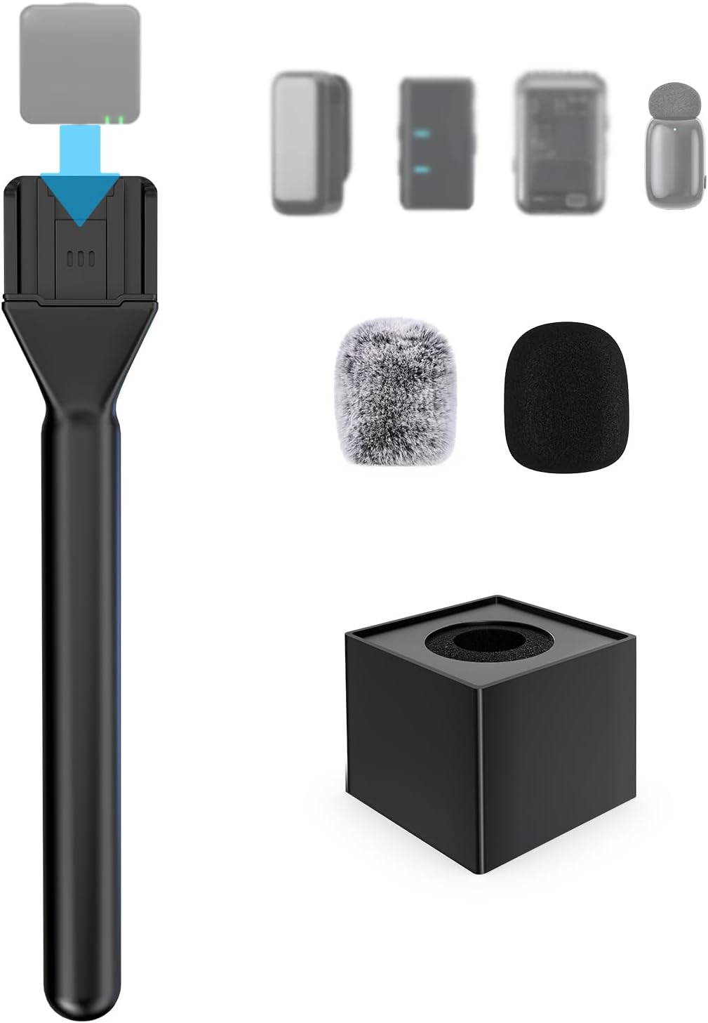 ZealSound Handheld Adapter für DJI Mic 2/Mini,Rode Wireless Go 2/3,Hollyland Lark M1/C1, Boya Mini,