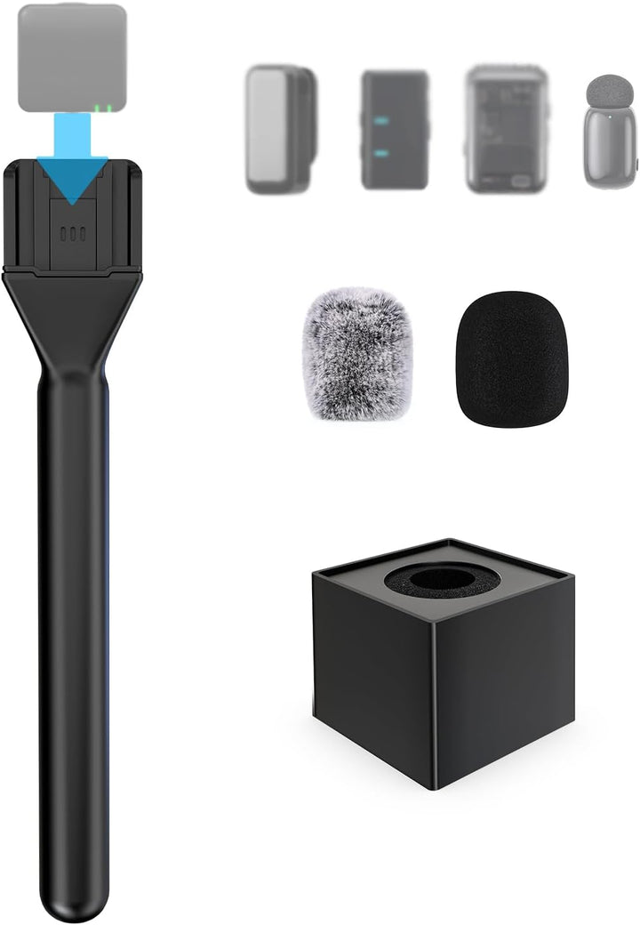 ZealSound Handheld Adapter für DJI Mic 2/Mini,Rode Wireless Go 2/3,Hollyland Lark M1/C1, Boya Mini,