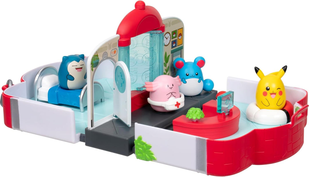 Squish-a-longs SQAL0071 - Pokémon Center Spielset - Sammeln, Tauschen, Spielen