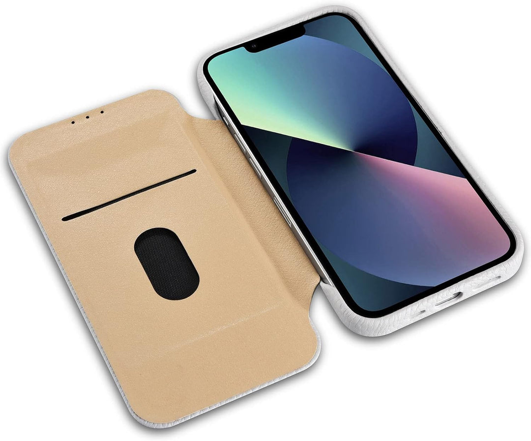 Mobiskin Hülle kompatibel mit Apple iPhone 14 Plus (6,7 Zoll), Handyhülle mit echtem Leder, Case, Sc