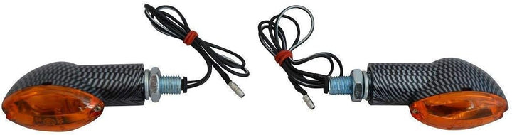 Blinker Motorrad 21W Carbon Optik - Oval - Paar