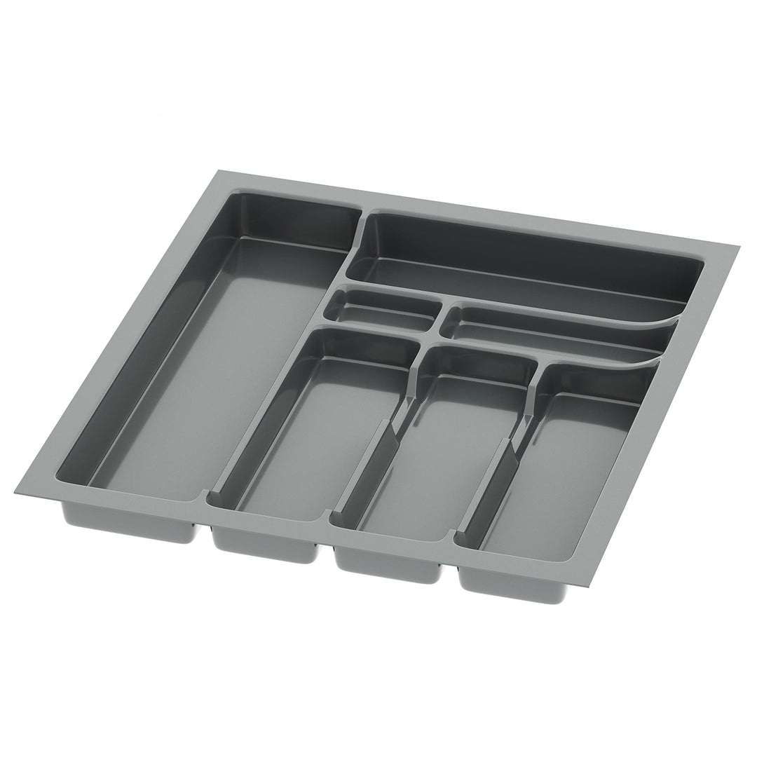 sossai® Besteckeinsatz Divio für Schubladen 50 cm | Breite 43 cm x Tiefe 49 cm | zuschneidbar | mit