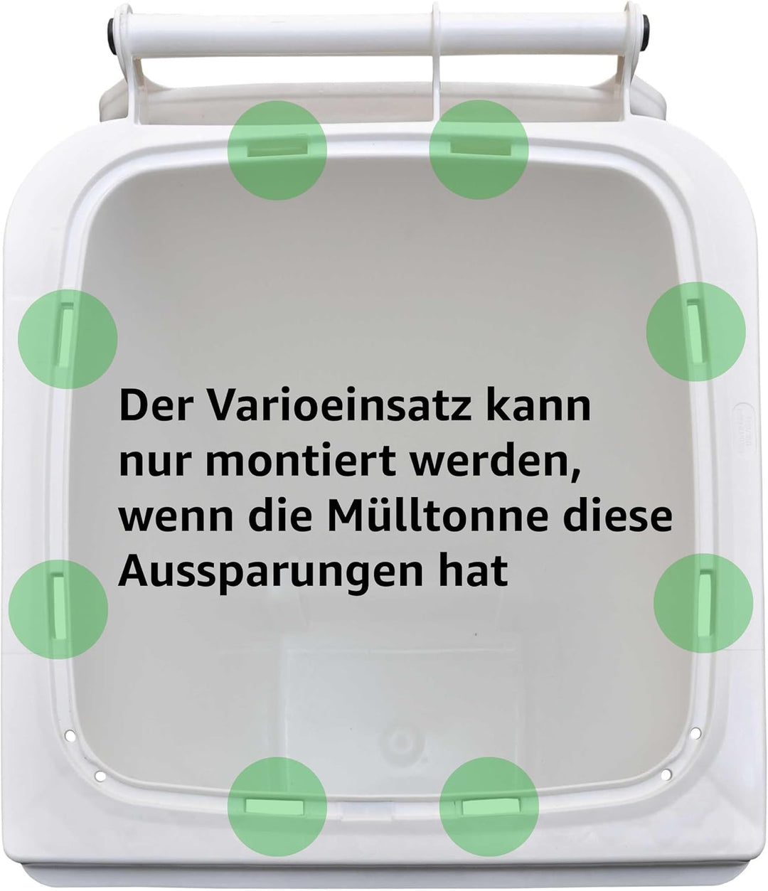 plasteo SULO Vario Mülltonneneinsatz | Reduziert das Volumen | Spart Geld | Passend für 120L SULO Va