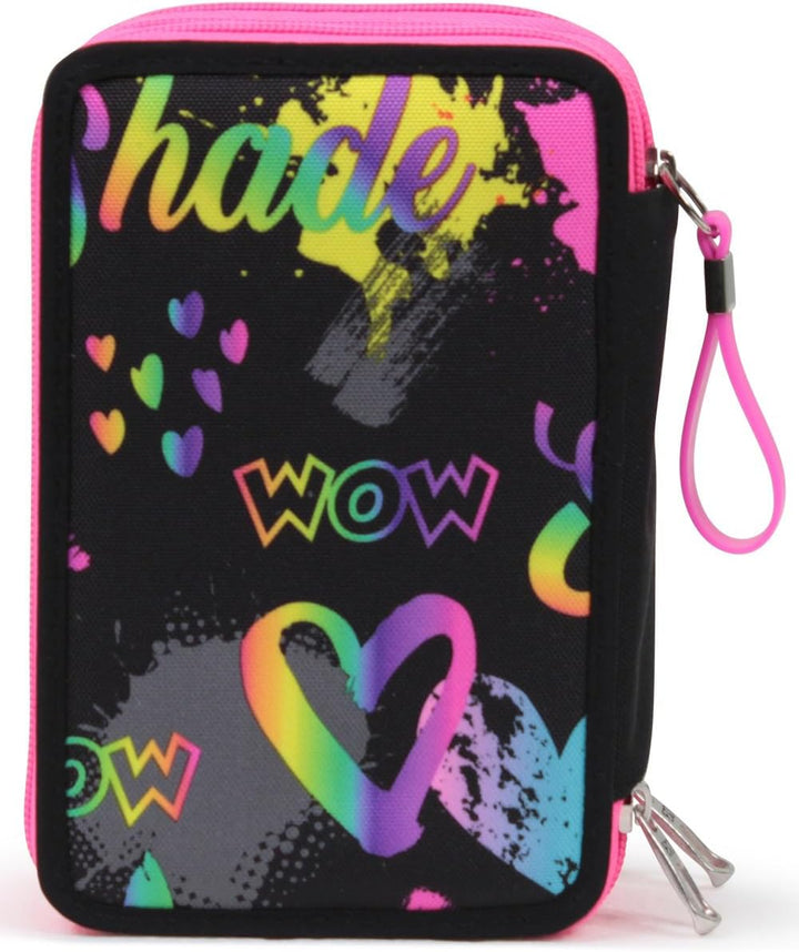 Seven Federmäppchen, Mäppchen, Mehrfarbig, Federtasche für Schreibwaren, Etui komplett mit Bleistift