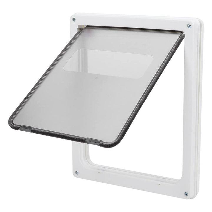 WNSC Hundetür, frei grosse Grösse Safe 43 × 36 × 5 cm Haustier Eingangstür für Wand(White), White