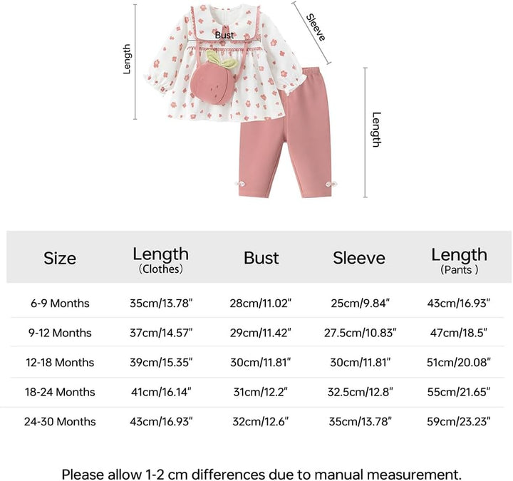Kinder Bekleidungssets für Baby-Mädchen Baumwolle Langarm Kleid Taille Hose Babykleidung Weiche Baby