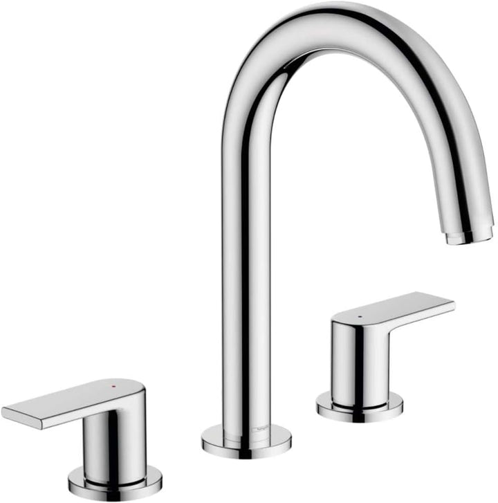 hansgrohe 3-Loch Waschtischarmatur Vernis Shape, Wasserhahn Bad mit Auslauf Höhe 150 mm, mit Zugstan