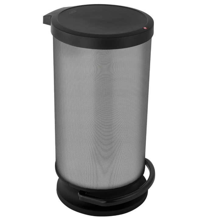Rotho Paso Mülleimer 30l mit Deckel, Kunststoff (PP), carbon, 30l Carbon Metallic 30 Liter, Carbon M
