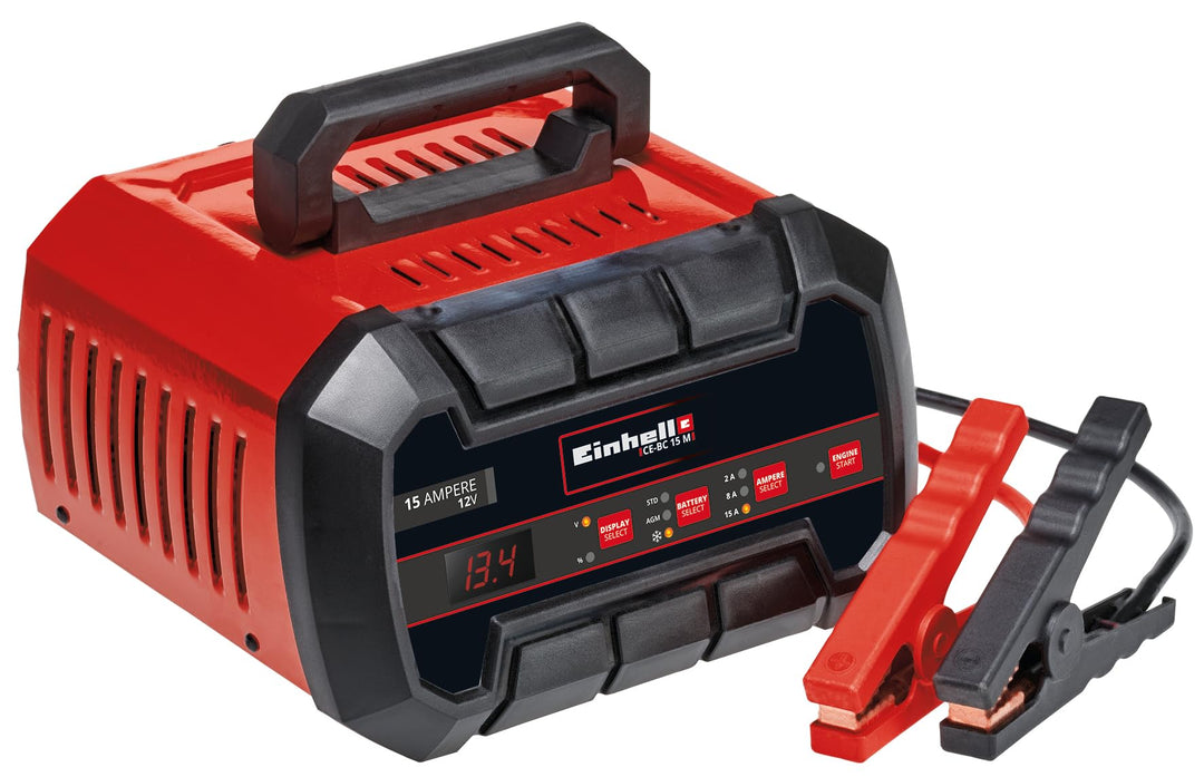 Einhell Batterie-Ladegerät CE-BC 15 M (für Gel-, AGM-, wartungsfreie/-arme Blei-Säure-Batterien, 12V