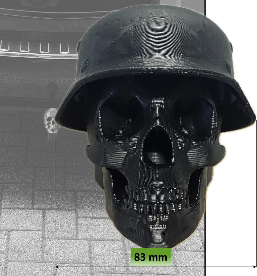 Generisch Anhängerkupplung Abdeckung Totenkopf - Kappe Schutzkappe für 50mm Kugelkopf Motiv: Skull H