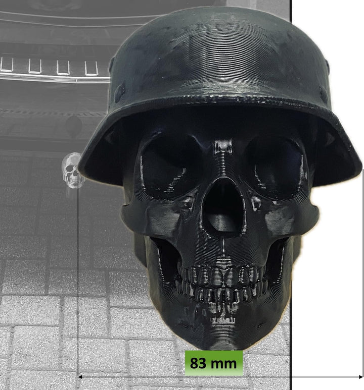 Generisch Anhängerkupplung Abdeckung Totenkopf - Kappe Schutzkappe für 50mm Kugelkopf Motiv: Skull H
