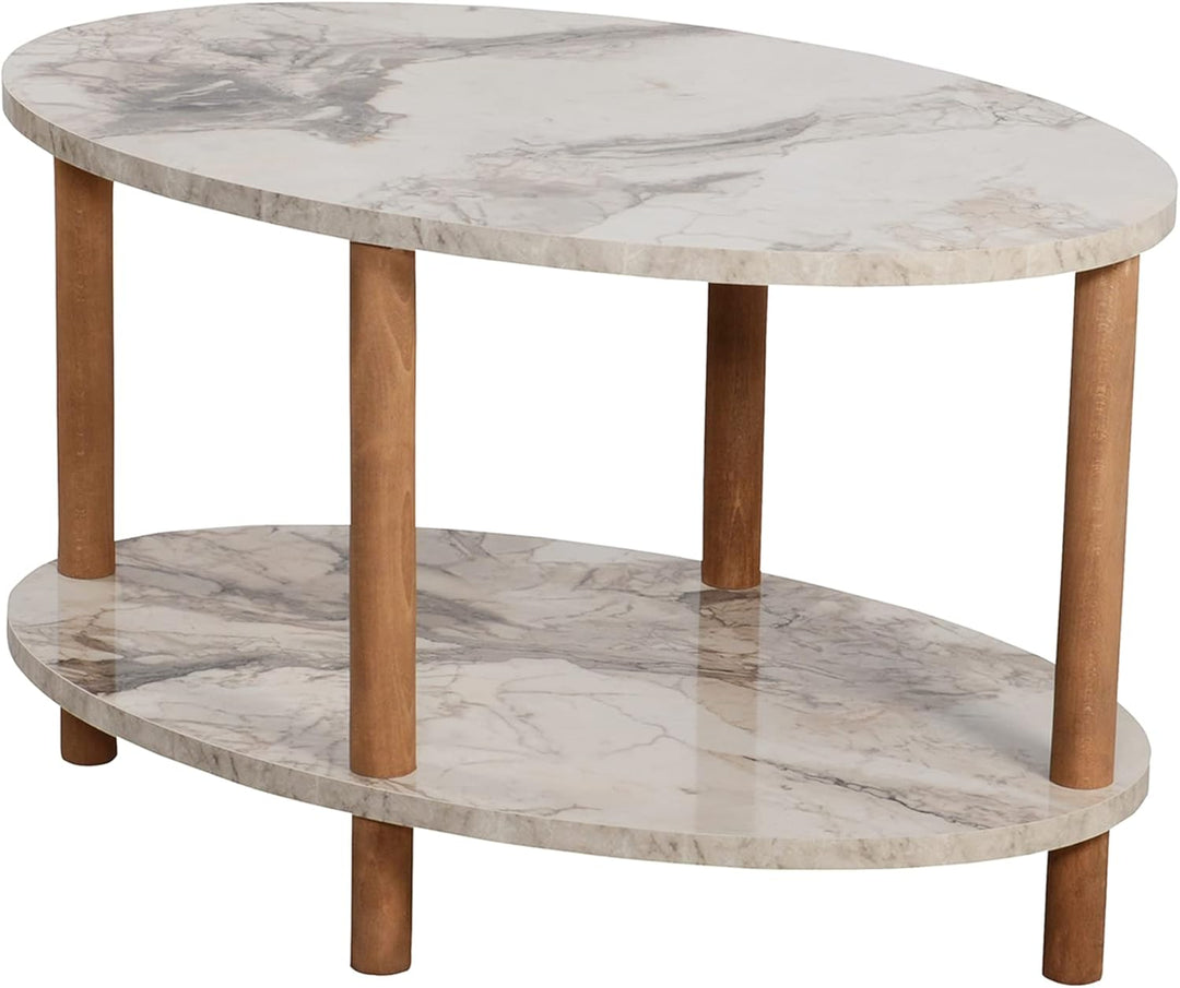 [en.casa] Couchtisch Højreby mit unterer Ablage Wohnzimmertisch Kaffeetisch 43 x 70 x 44 cm Sofatisc