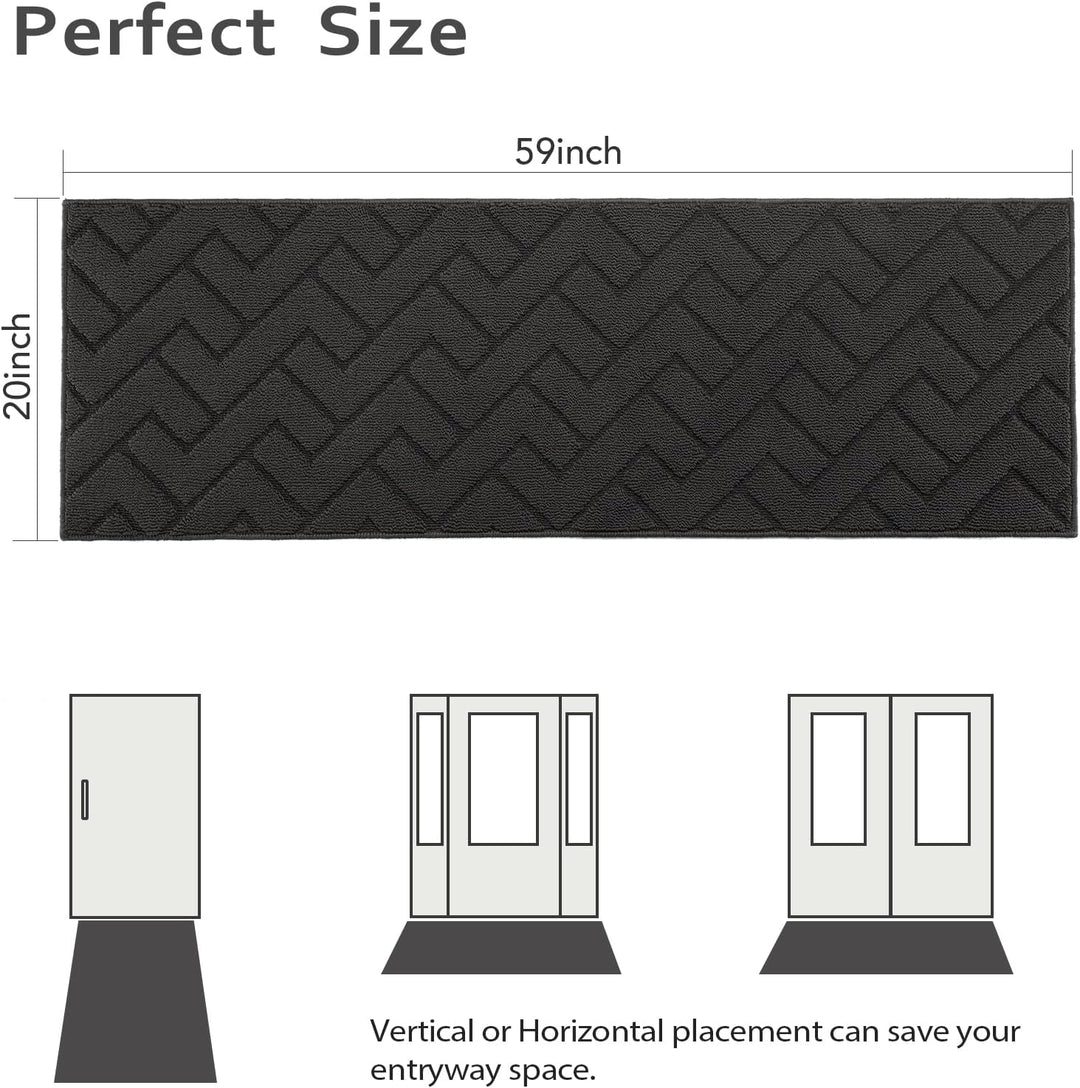 Biscpro Innen Fussmatte 50 x 150 cm, Schmutzfangmatte rutschfest Fussmatte Innen Waschbar Eingangste