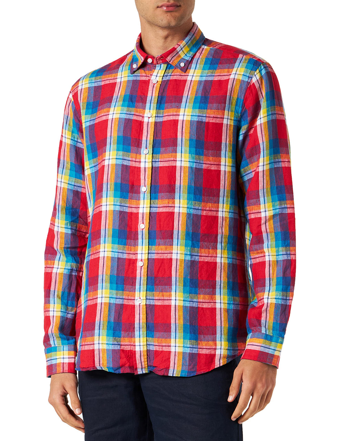 Seidensticker Herren Shaped Fit Langarm Hemd Shirt 45 Rot, 45 Rot