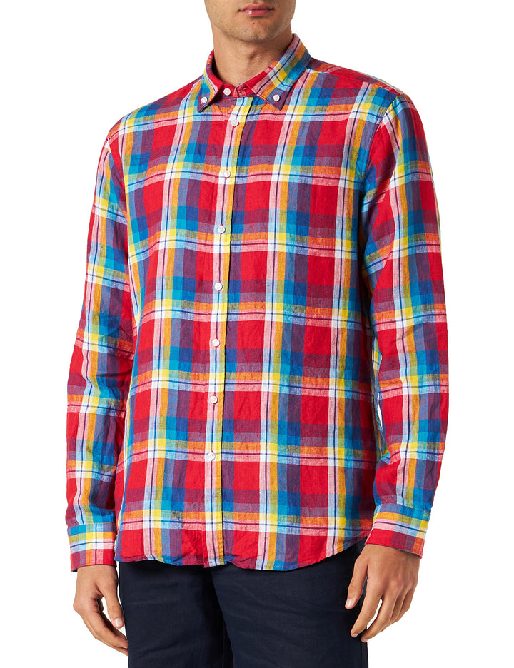 Seidensticker Herren Shaped Fit Langarm Hemd Shirt 45 Rot, 45 Rot