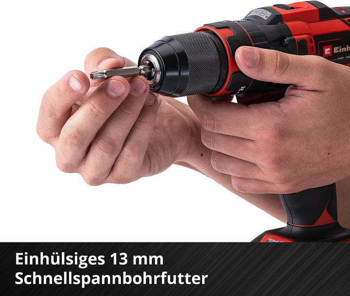 Einhell Akku-Schlagbohrschrauber-Set TE-CD 18/40 Li-i +64 (2x2,0 Ah) Power X-Change (Li-Ion, 18 V, 4