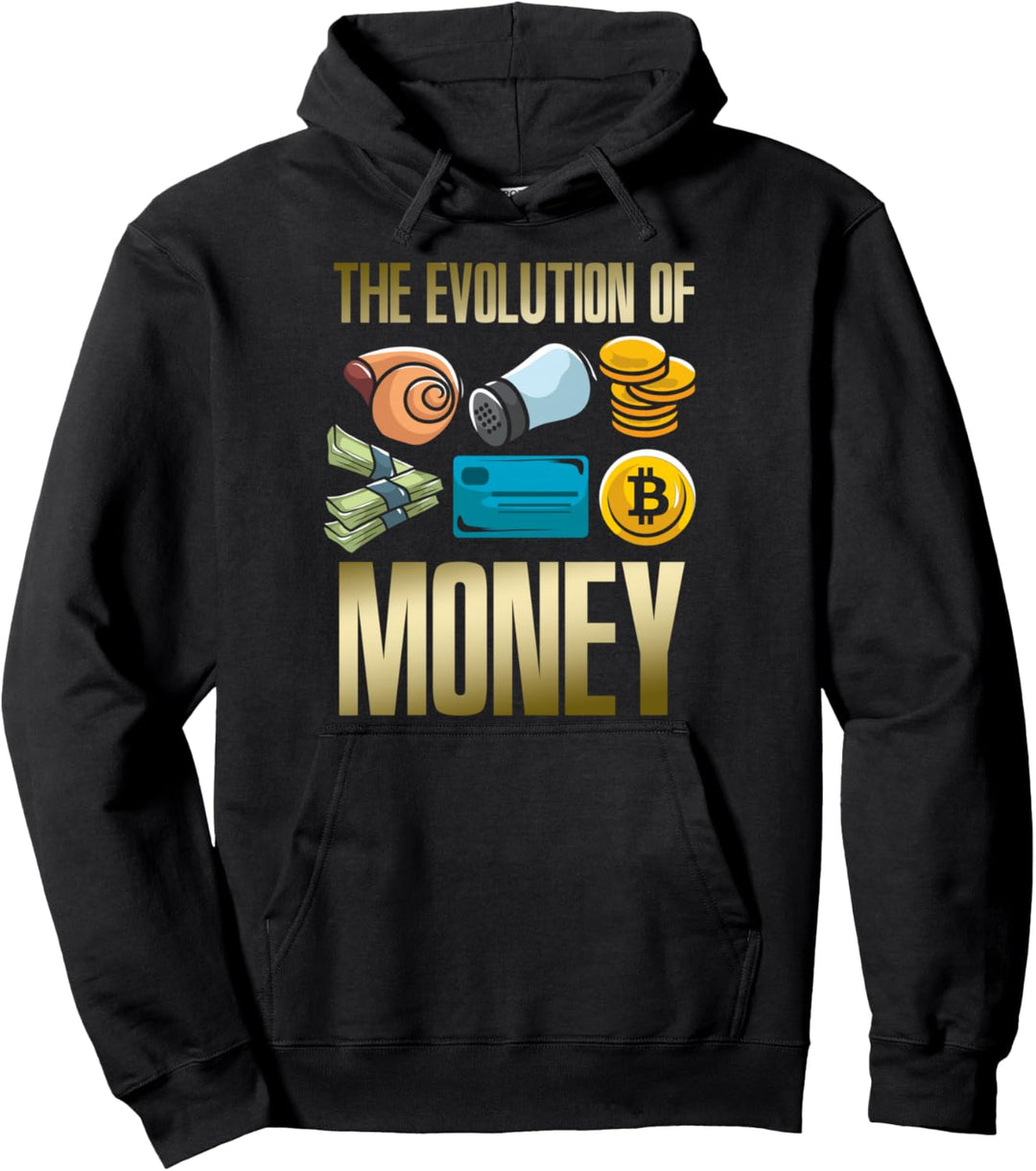 Evolution Of Money Bitcoin Plan B Kryptowährung BTC Geld Pullover Hoodie