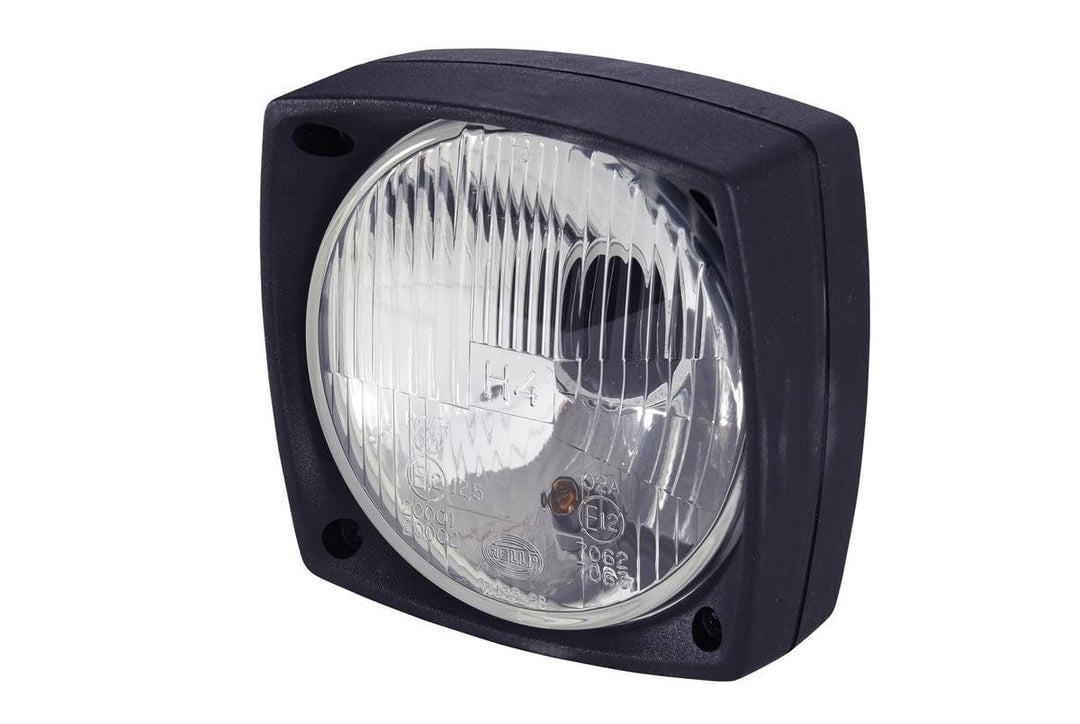 HELLA - Halogen-Hauptscheinwerfer - 24/12V - Anbau/Bügelbefestigung - Stecker: Flachstecker - rechts