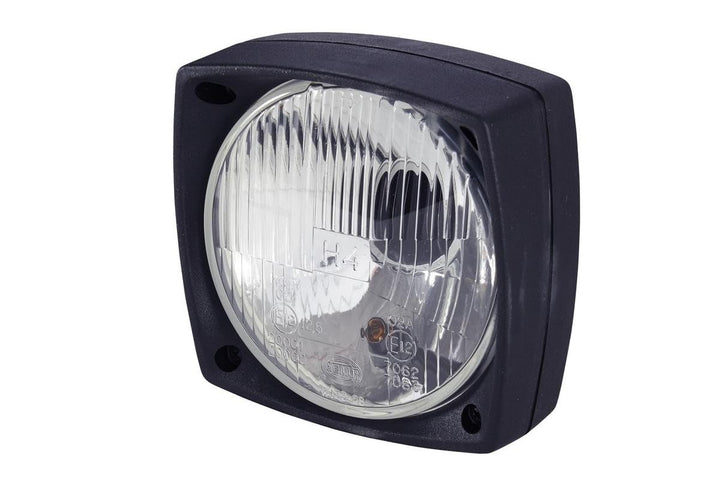 HELLA - Halogen-Hauptscheinwerfer - 24/12V - Anbau/Bügelbefestigung - Stecker: Flachstecker - rechts