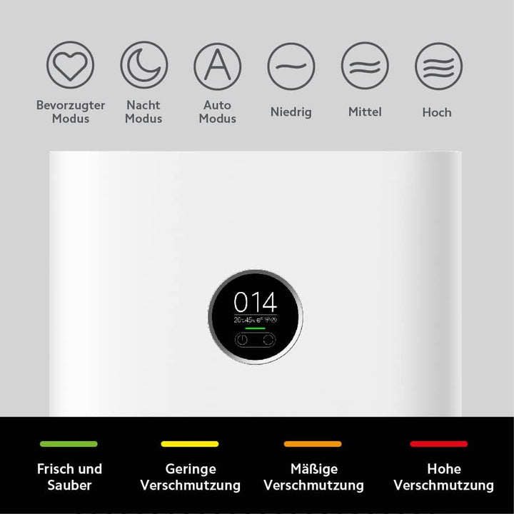 Xiaomi Smart Air Purifier 4 DE Luftreiniger (beseitigt bis zu 99,97% Tierhaare, Pollen, Staub, Viren