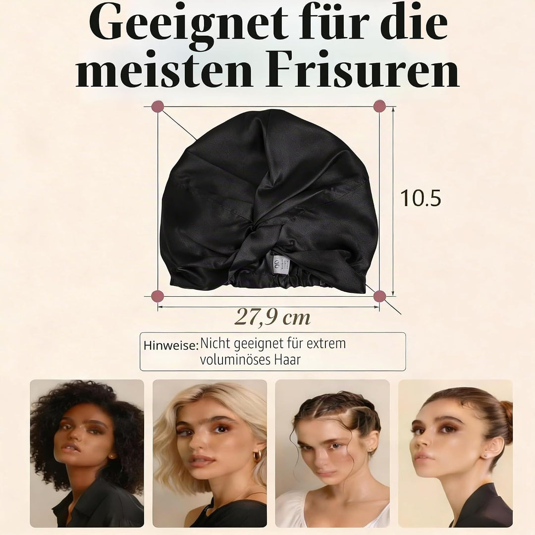 MATASSE Seidenhaube Zum Schlafen Aus 22 Momme Maulbeerseide, Verstellbares Bonnet Seide Für Damen, D