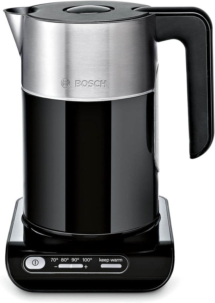Bosch TAT7203 Kompakt-Toaster, Auftau/Aufknusperfunktion, 1050 W, Edelstahl/schwarz & belloser Wasse