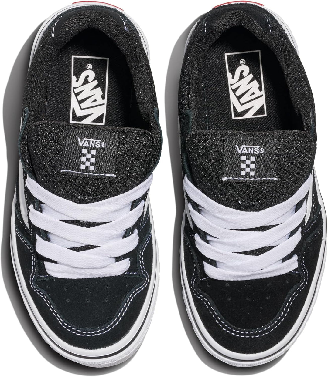 Vans Jungen Caldrone Sneaker 27 EU Suede Mesh Black White, 27 EU Suede Mesh Black White